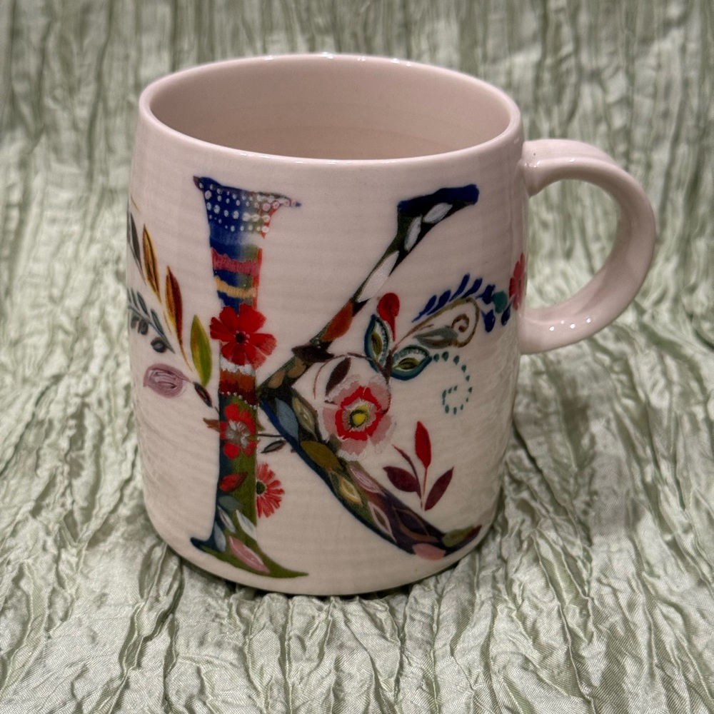 Anthropologie “K” Coffee Mug